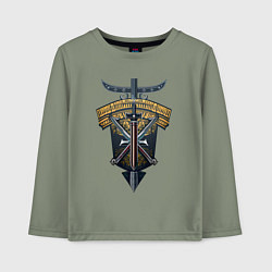 Детский лонгслив Рыцарские щит и меч