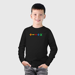 Лонгслив хлопковый детский Математические логотипы Эда Ширана, цвет: черный — фото 2