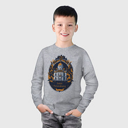 Лонгслив хлопковый детский Санкт - Петербург, цвет: меланж — фото 2