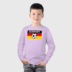 Лонгслив хлопковый детский Football Germany, цвет: лаванда — фото 2