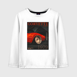Детский лонгслив Обложка журнала Chevrolet Corvette C3