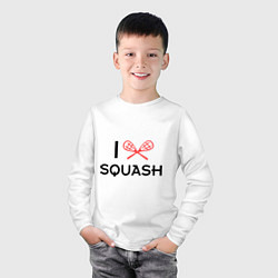 Лонгслив хлопковый детский I Love Squash, цвет: белый — фото 2