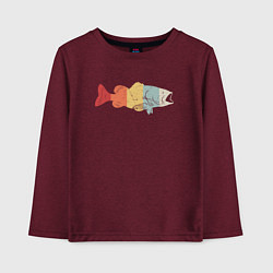 Детский лонгслив Color fish