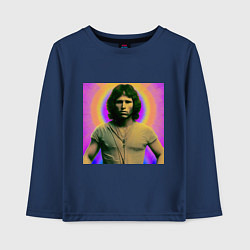 Детский лонгслив Jim Morrison Galo Glitch Art