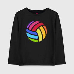 Детский лонгслив Rainbow volleyball