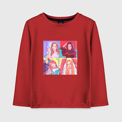 Детский лонгслив Colorful Black Pink