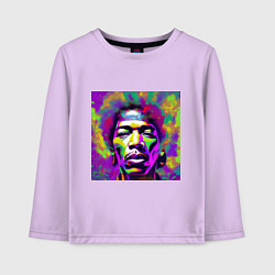 Детский лонгслив Jimi Hendrix in color Glitch Art