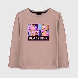 Лонгслив хлопковый детский Blackpink участницы, цвет: пыльно-розовый