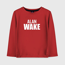 Лонгслив хлопковый детский Alan Wake logo, цвет: красный