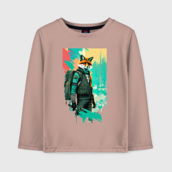 Детский лонгслив Лис-геолог - нейросеть