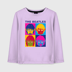 Лонгслив хлопковый детский The Beatles color, цвет: лаванда