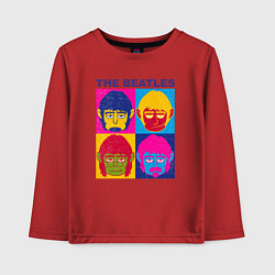 Лонгслив хлопковый детский The Beatles color, цвет: красный