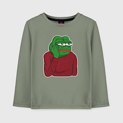 Детский лонгслив Лягушонок Пепе вымотался