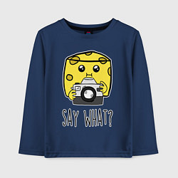 Детский лонгслив Cheese photographer