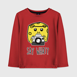 Детский лонгслив Cheese photographer