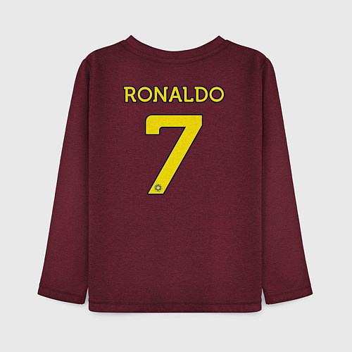 Детский лонгслив Криштиану Роналду 7 Аль Наср / Меланж-бордовый – фото 2