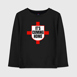 Лонгслив хлопковый детский England coming home, цвет: черный