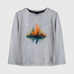 Детский лонгслив Геометрический лес