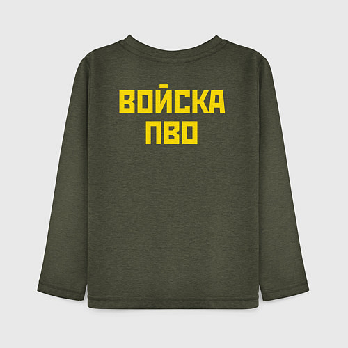 Детский лонгслив ПВО - сами не летаем и другим не даем / Меланж-хаки – фото 2