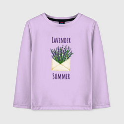 Детский лонгслив Lavender Summer - букет лаванды в конверте