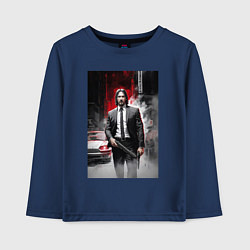 Лонгслив хлопковый детский Киллер Баба Яга, цвет: тёмно-синий
