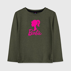 Детский лонгслив Розовый логотип Барби