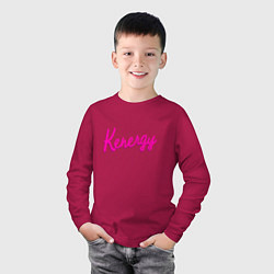 Лонгслив хлопковый детский Kenergy, цвет: маджента — фото 2