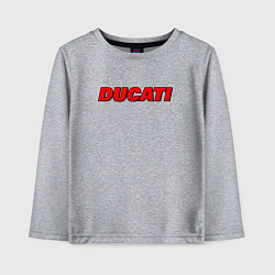 Детский лонгслив Ducati - красный градиент