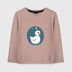 Детский лонгслив Утка в космосе