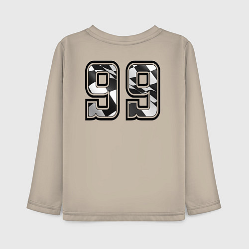 Детский лонгслив Год рождения номер регион 99 / Миндальный – фото 2