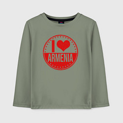 Лонгслив хлопковый детский Love Armenia, цвет: авокадо