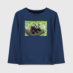 Детский лонгслив Медведь панда на дереве