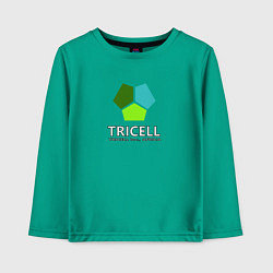 Лонгслив хлопковый детский Tricell Inc, цвет: зеленый