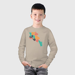 Лонгслив хлопковый детский Области Армении, цвет: миндальный — фото 2