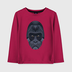 Лонгслив хлопковый детский Black gorilla, цвет: маджента