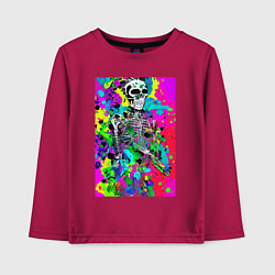 Детский лонгслив Funny skeleton - pop art