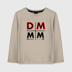 Лонгслив хлопковый детский Depeche Mode - Memento Mori Logo DM, цвет: миндальный
