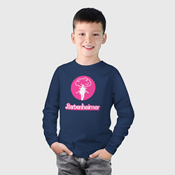 Лонгслив хлопковый детский Походка Барбигеймера, цвет: тёмно-синий — фото 2
