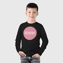 Лонгслив хлопковый детский Black pink - emblem - group, цвет: черный — фото 2
