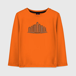 Лонгслив хлопковый детский Boston city, цвет: оранжевый