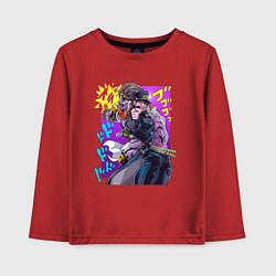 Лонгслив хлопковый детский Джотаро - Jojo, цвет: красный