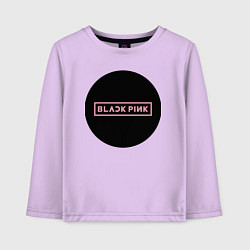 Детский лонгслив Black pink - logotype - group - South Korea