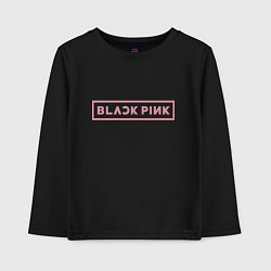Лонгслив хлопковый детский Black pink - logotype - South Korea, цвет: черный