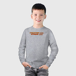 Лонгслив хлопковый детский Counter strike 2 orange logo, цвет: меланж — фото 2