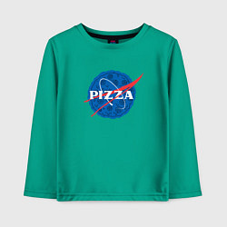 Лонгслив хлопковый детский Pizza x NASA, цвет: зеленый