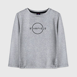 Детский лонгслив Starfield лого черный