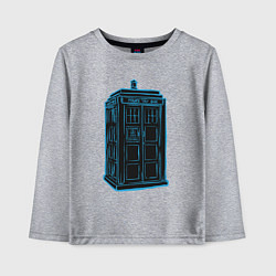 Детский лонгслив Black tardis