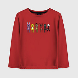 Лонгслив хлопковый детский FNAF команда, цвет: красный