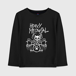 Детский лонгслив Heavy Meowtal - кошачья музыка