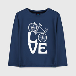 Детский лонгслив Любовь велосипедиста
